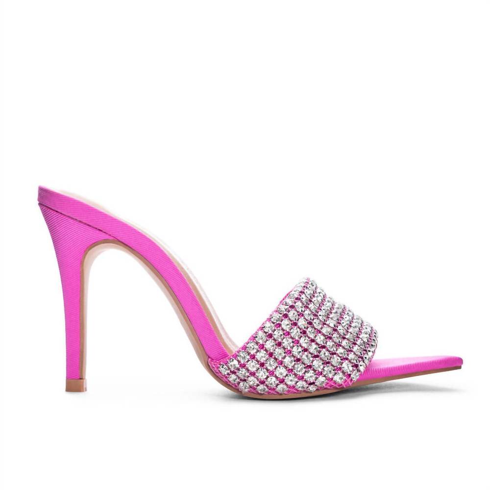 Chinese Laundry Fuchsia Rhinestone Heels - Picture 2 of 5
